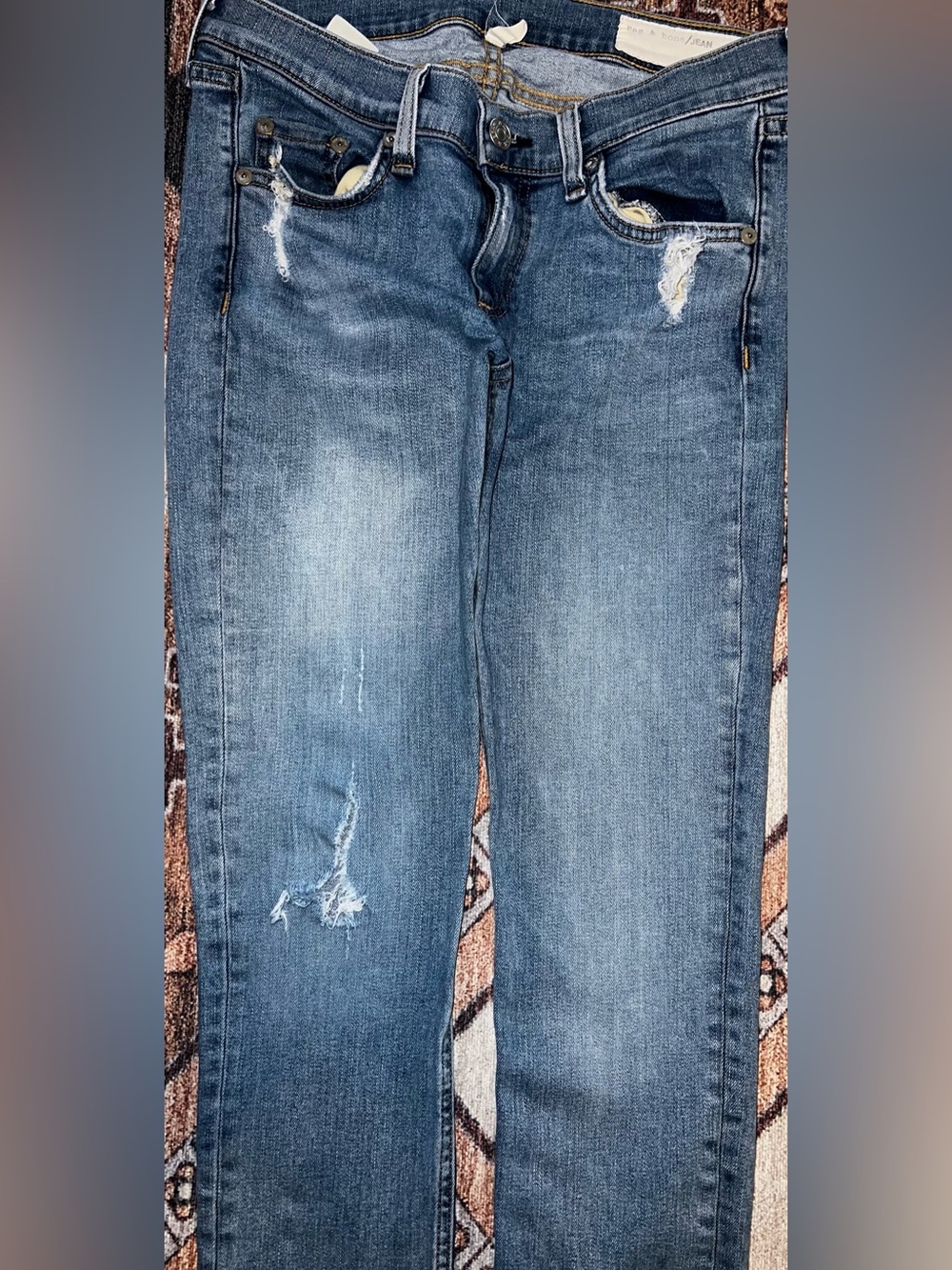 Rag & Bone skinny medium Blue Denim Jeans size 26 - Picture 7 of 11